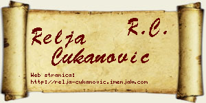Relja Čukanović vizit kartica